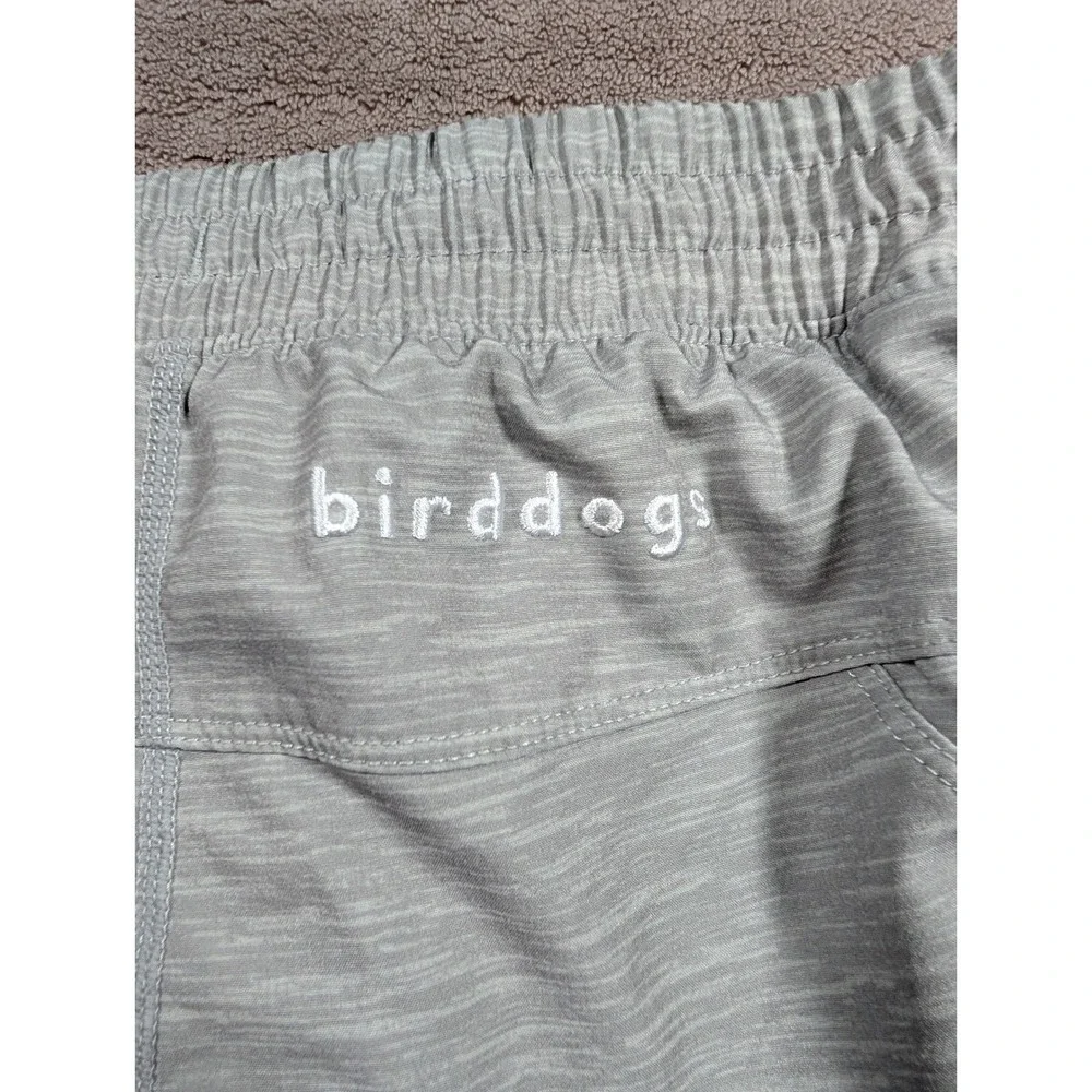 Birddogs Gym Shorts Men XXL Gray Space Dye Elastic Waist Zipper Pockets Athletic